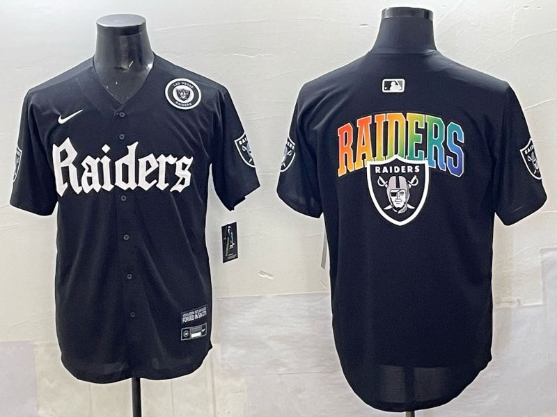 Men 2025 Oakland Raiders Blank Black 6th generation Joint Name Nike Limited NFL Jersey style 07
